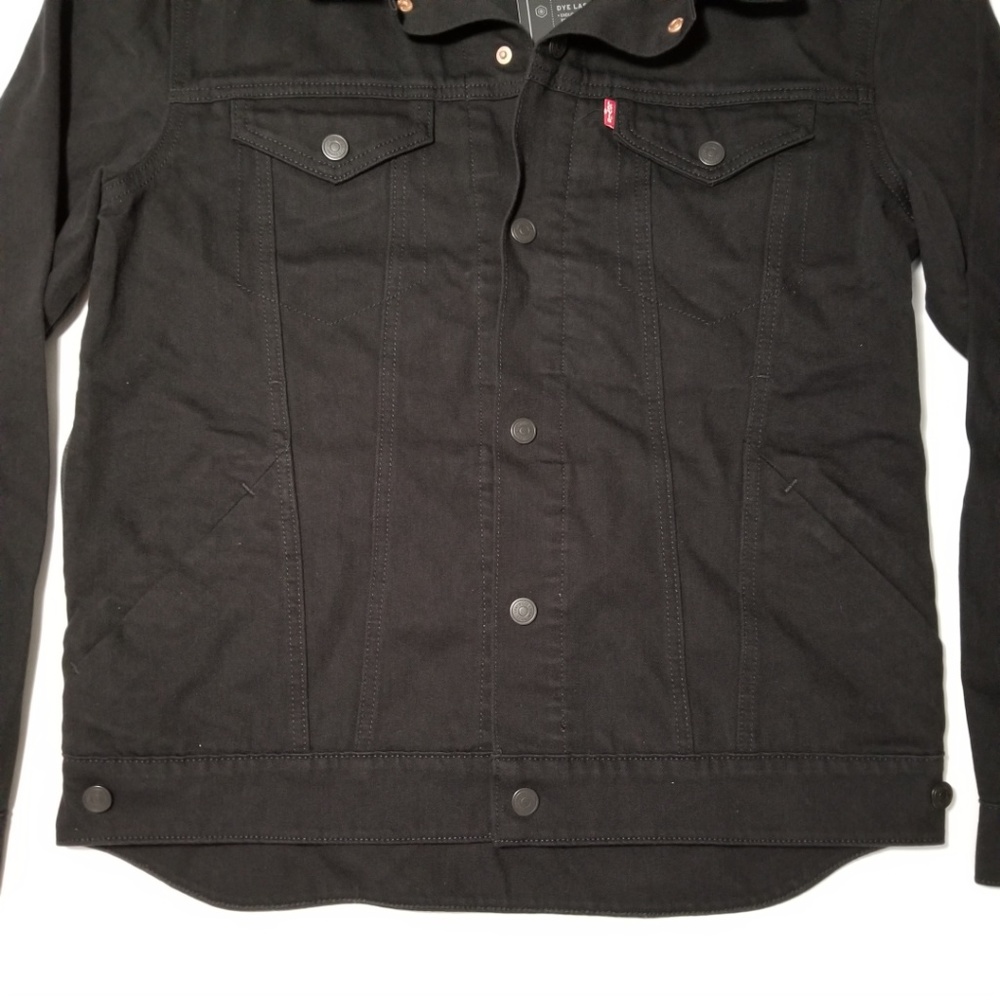Levi's Commuter Pro Denim Jacket Mens Medium Black - Picture 3 of 8